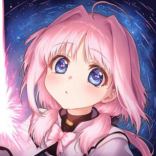 Illustration of Caro ru lushe, lyrical nanoha in the style of Kazabuki poni