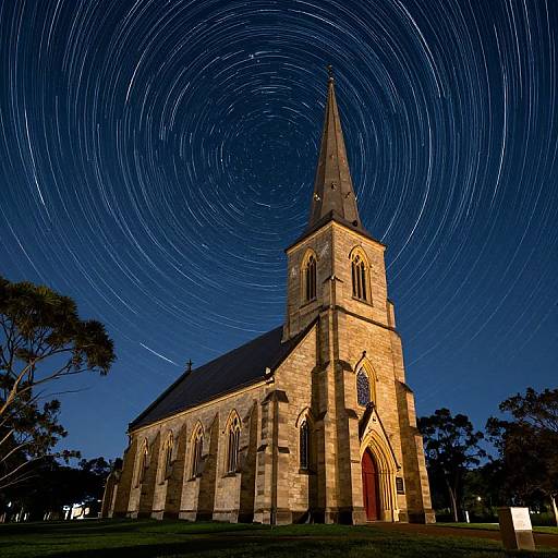 Star Trails Over Ravenswood Church