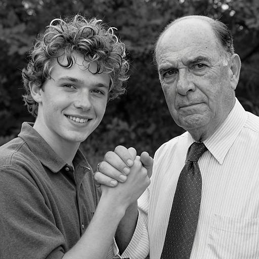 Intimate Black and White Portrait of Two Men