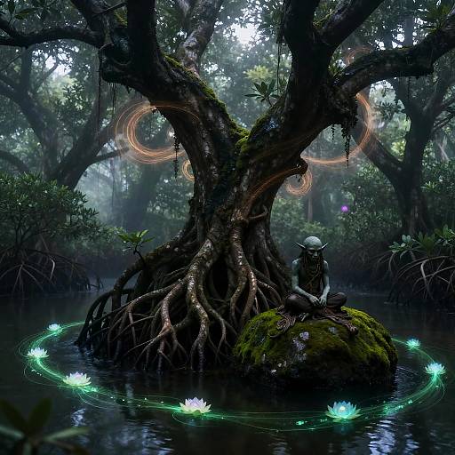 Goblin Shaman in Enchanted Mangrove Swamp