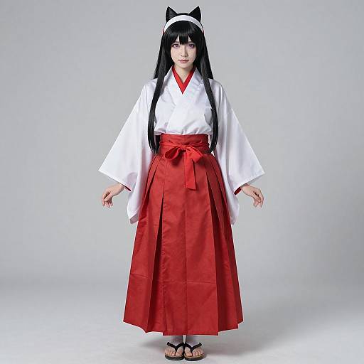 Cosplay photo of musha miko tomoe. Costume clothes