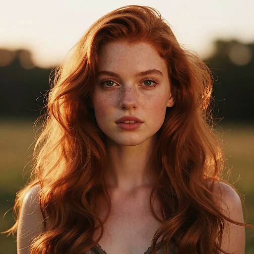 Hyper-Realistic Fiery Redhead Portrait