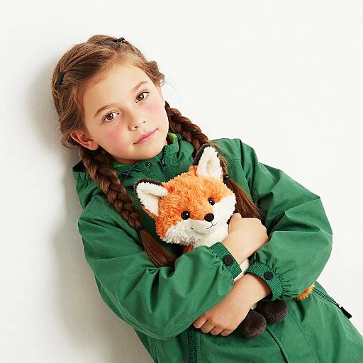 Thoughtful Child with Chestnut Braids