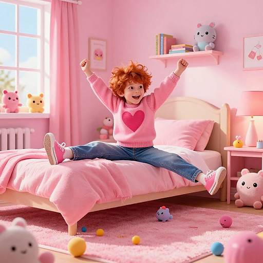 Joyful Boy's Playful Pink Room