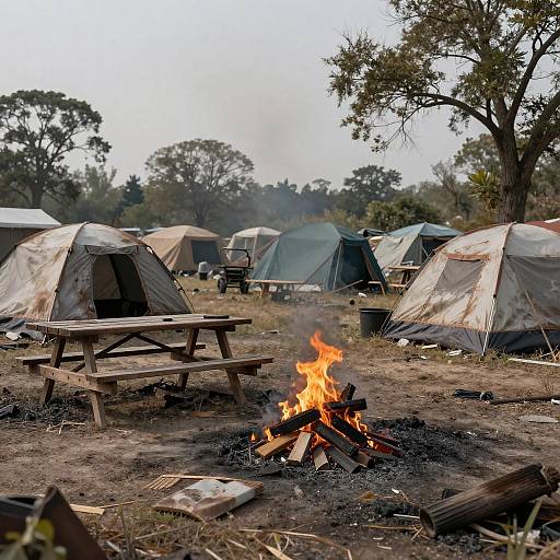 8K V-Ray Post-Apocalyptic Campground Render