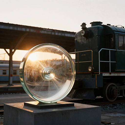 Glass Kinetic Sculpture at Abandoned Station