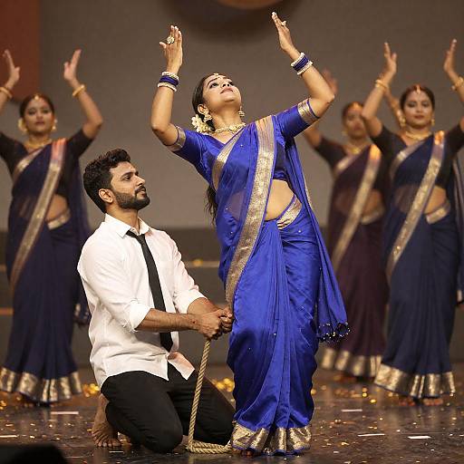 Energetic Dance Performance in Vibrant Colors