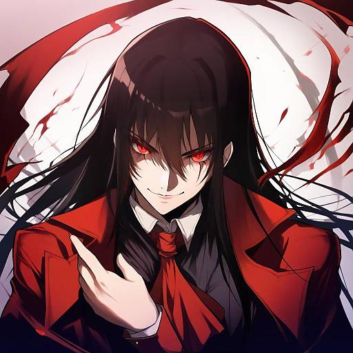 Illustration of Alucard (hellsing), hellsing in the style of Safi