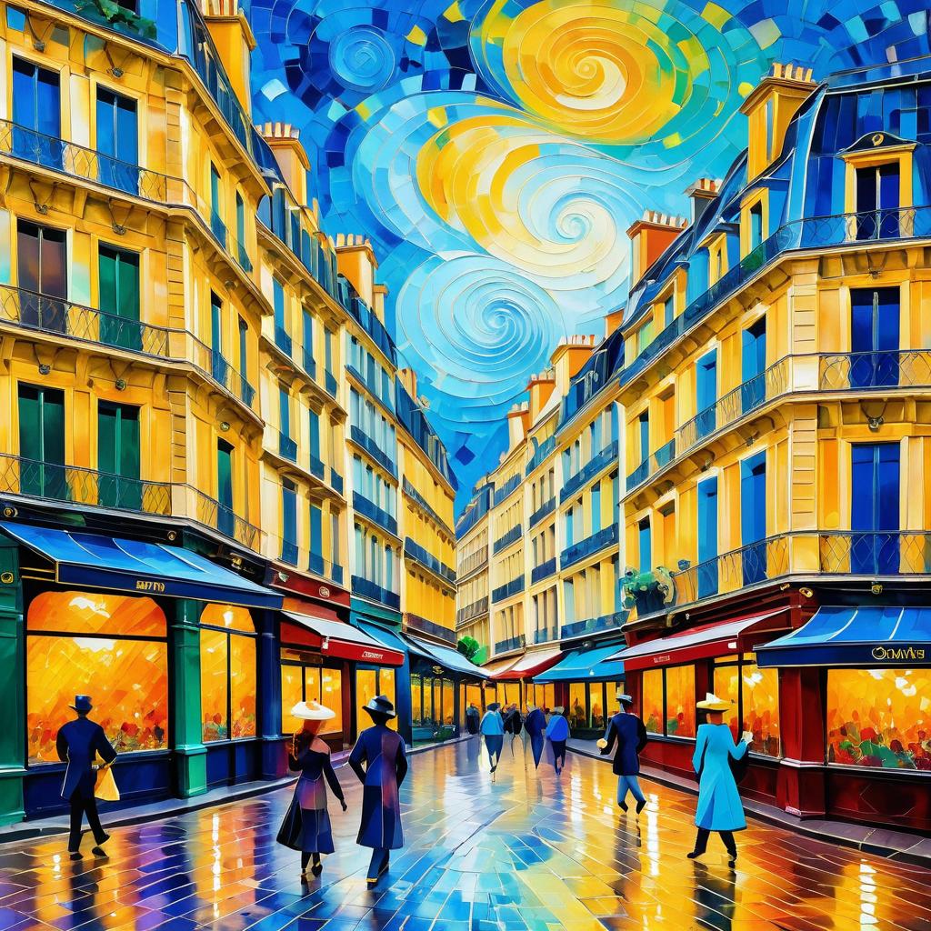 Vibrant Van Gogh Street Scene in Paris