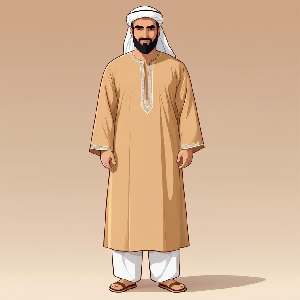 Middle-Eastern Man in Traditional Attire