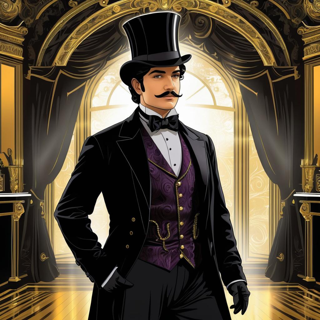 Victorian Gentleman in Lavish Ballroom