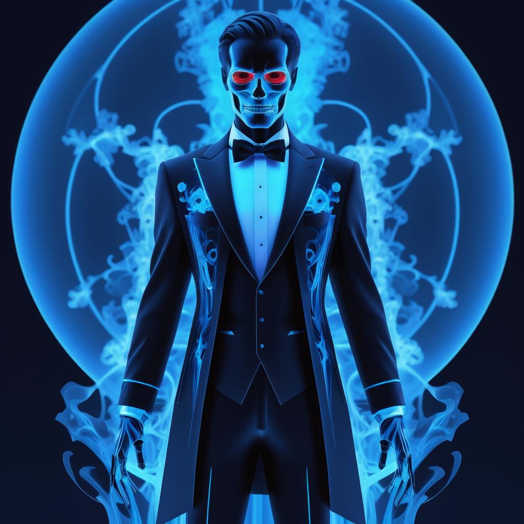 Elegant Tuxedo with X-Ray Effects