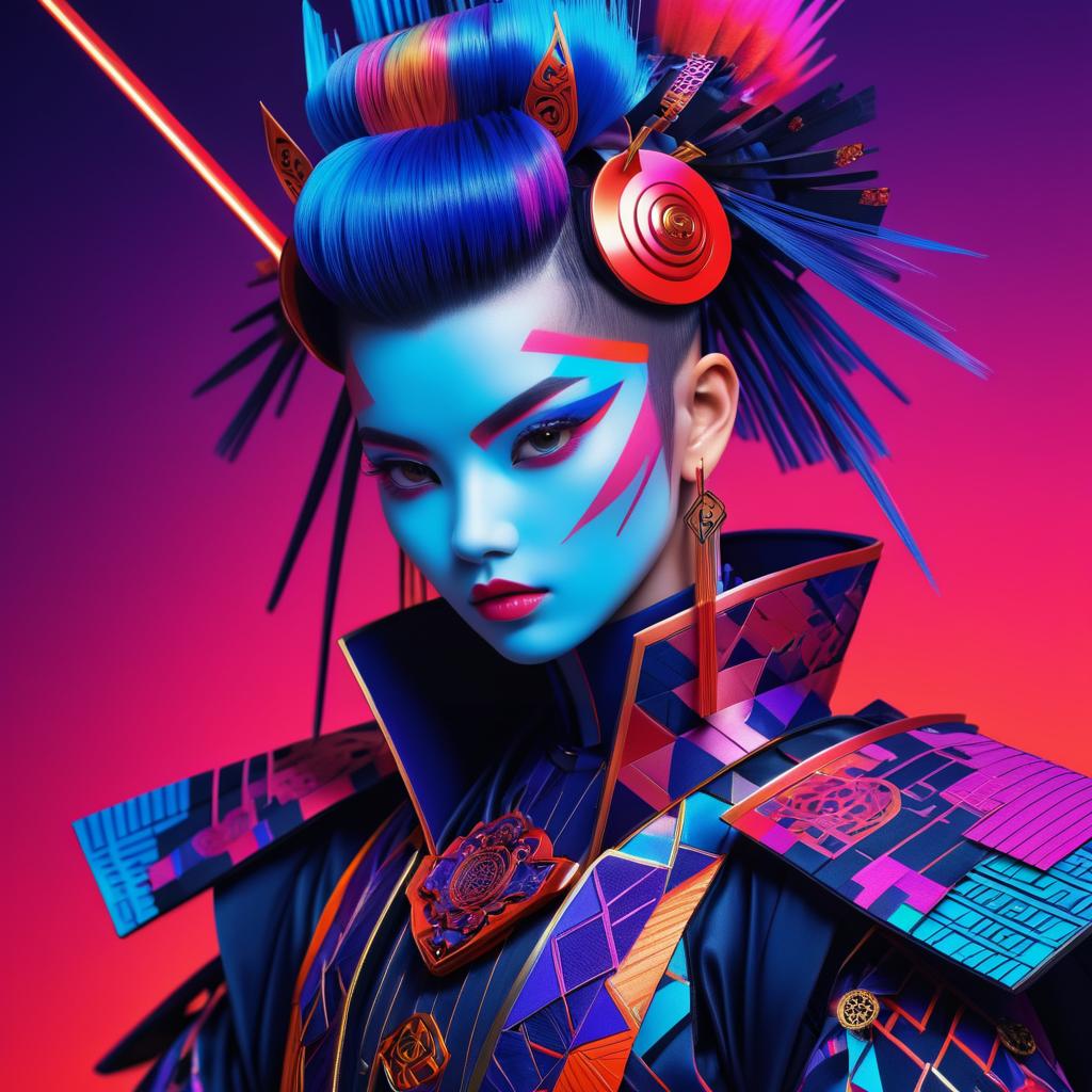 Futuristic Samurai: A Vivid Aesthetic