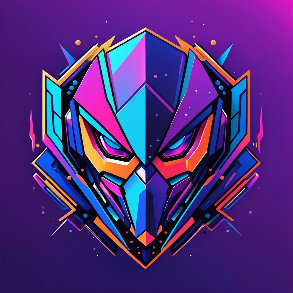 Futuristic Mechashot Alien Sticker Design