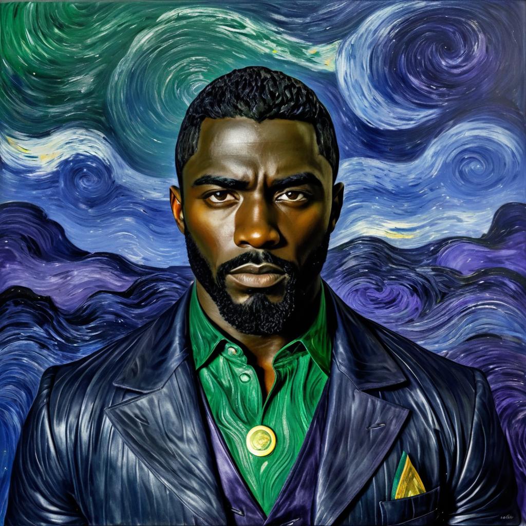 Idris Elba as Thunder in Van Gogh Style