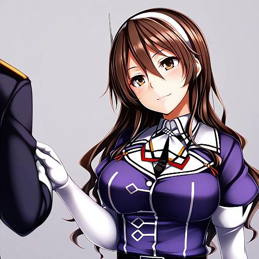 Illustration of Ashigara kai ni (kancolle), kantai collection in the style of Kazetto