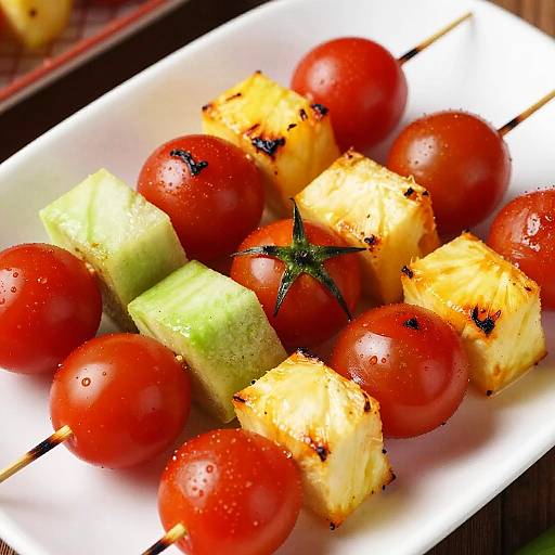 Vibrant Grilled Fruit and Veggie Skewers