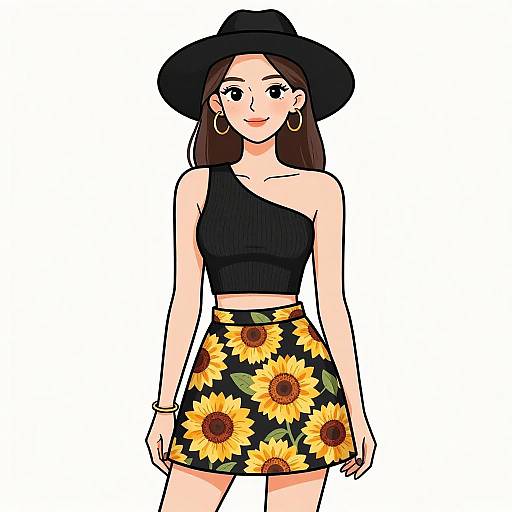 Smiling Woman in Summer Fashion