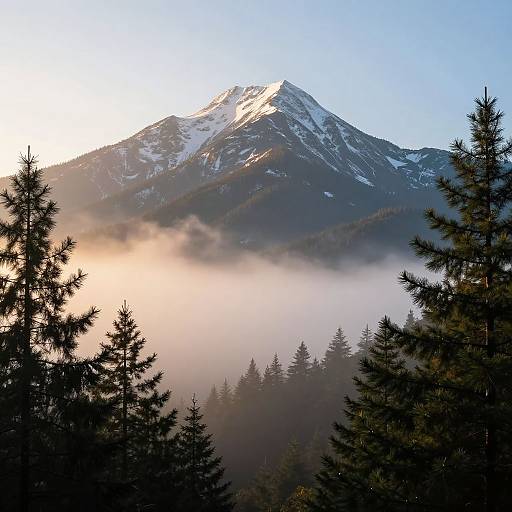 Cascade Mountain at Sunrise Fog