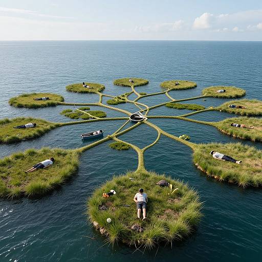 Floating Meadows Above Endless Ocean