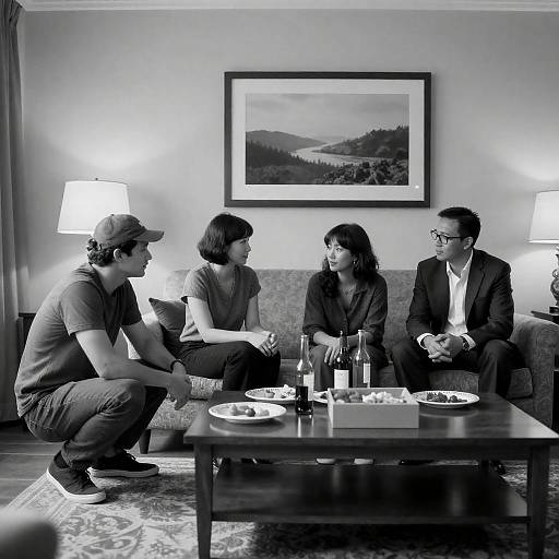 Capturing Moments: Vintage Living Room Scene