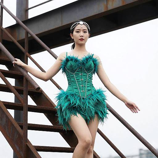 Confident Asian Woman in Industrial Setting