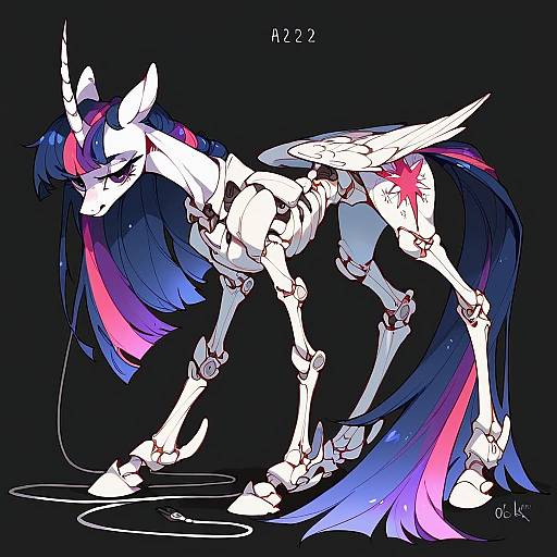 Aggressive Twilight Sparkle Skeleton Design