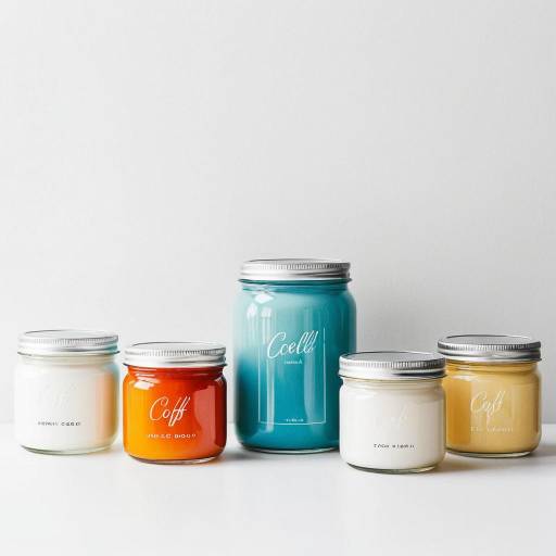 Colorful Glass Jar Product Set