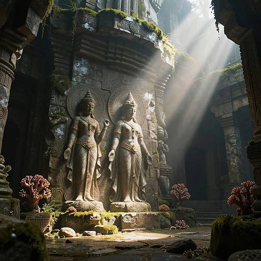 Serene Spirit Markings on Stone