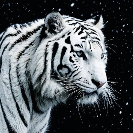 White Tiger in Snowy Environment