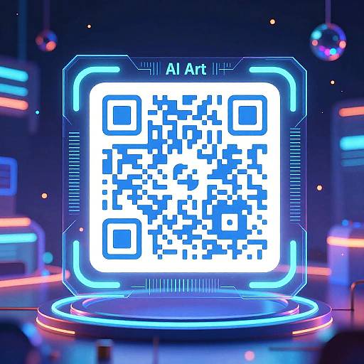Futuristic AI Art QR Code
