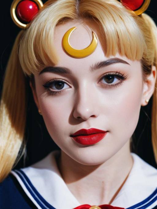 Woman in Sailor Moon Costume Headshot