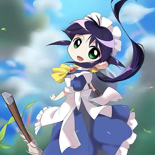 Illustration of Andou mahoro, mahoromatic in the style of Youzaiyouzai112