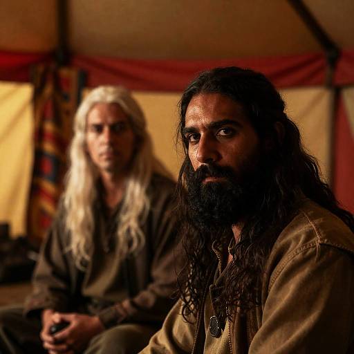 Intense Portraits in a Colorful Tent