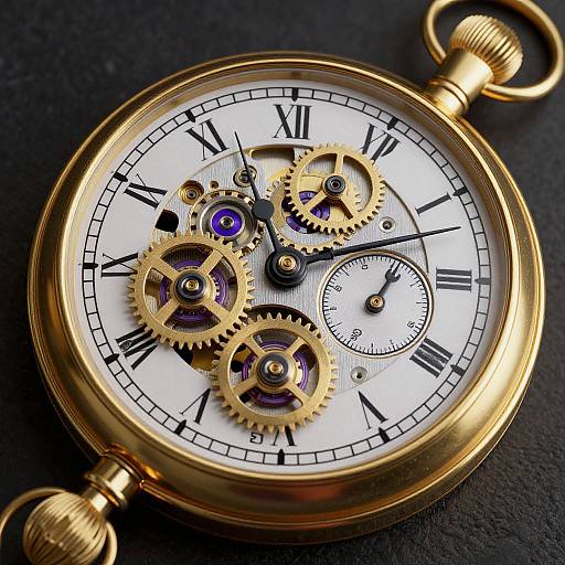 Vintage Golden Chronometer 3D Render