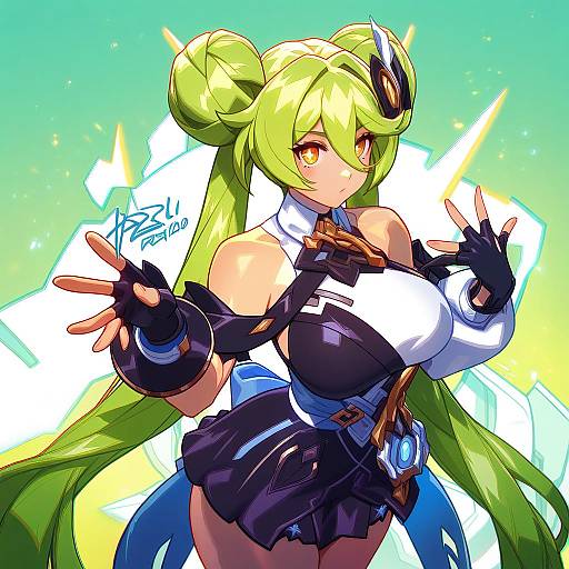 Illustration of Ai-chan (honkai impact), honkai (series) in the style of Robaato