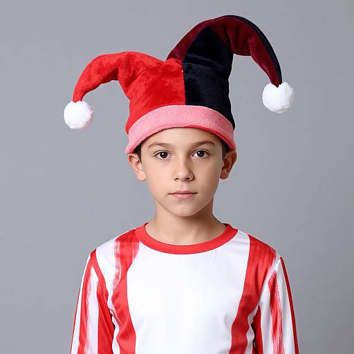 Realistic Candy Cane Suit Boy