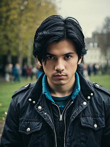 Serious Young Man Outdoors