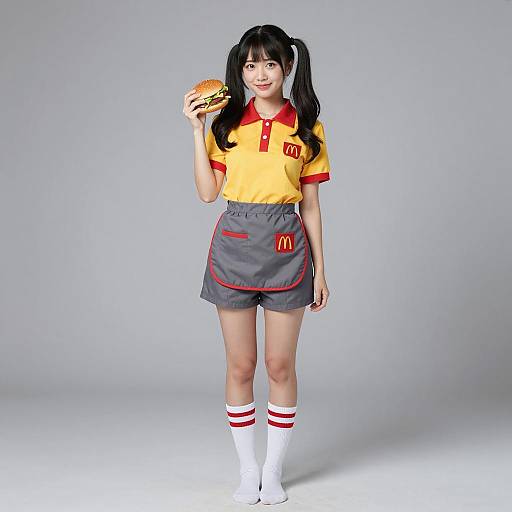 Retro McDonald's Burger Cosplay Photography
