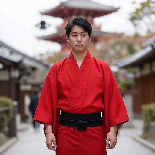 Tokyo Manji in Red Kimono