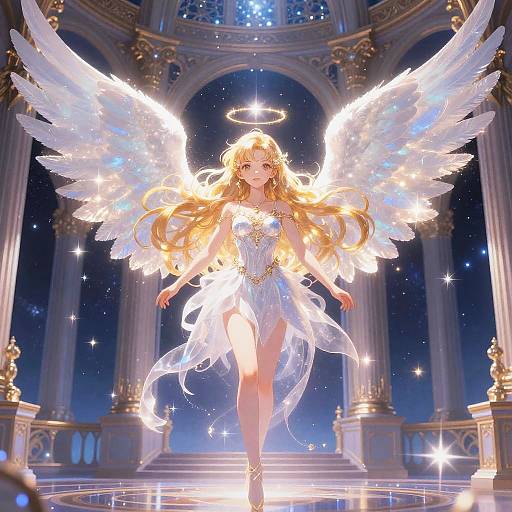 Celestial Angel in Starry Palace