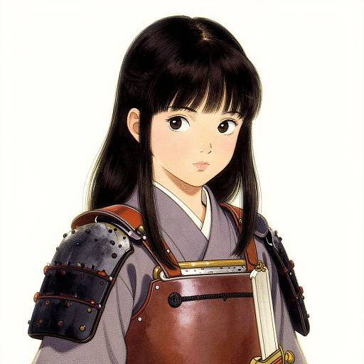 Manga Style Girl in Samurai Armor