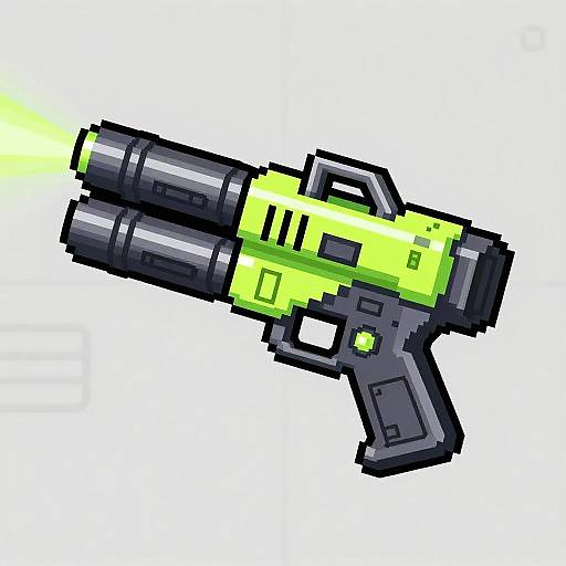 Futuristic 2D Laser Cannon Sprite