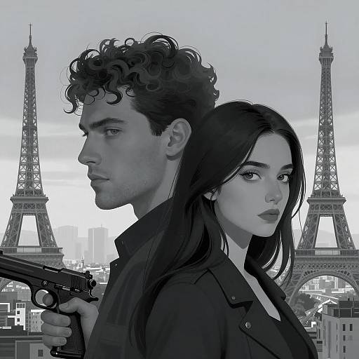 Overlapping Faces in Paris Skyline