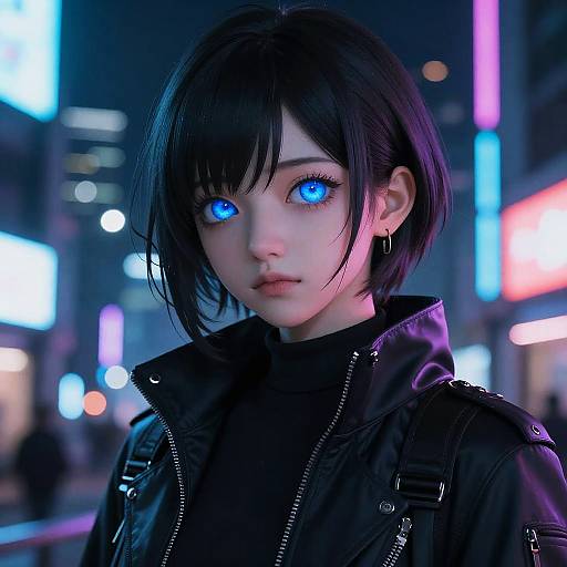 Futuristic Cyberpunk Japanese Neon Vision