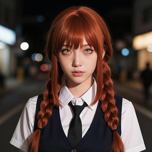 Photorealistic Makima as Kpop Idol