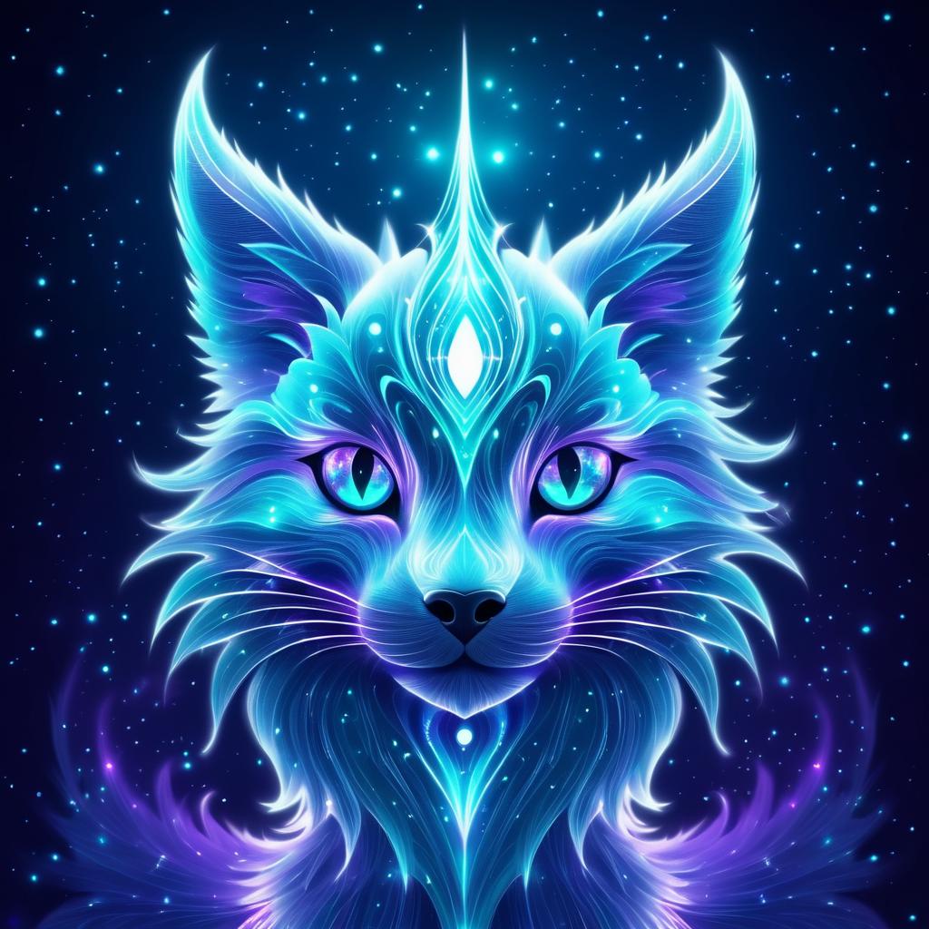 Dazzling Fantasy Creature with Glowing Features