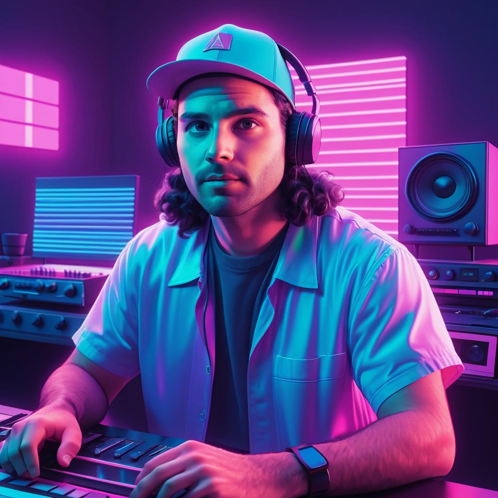 Ethan Klein Podcast in Synthwave Style