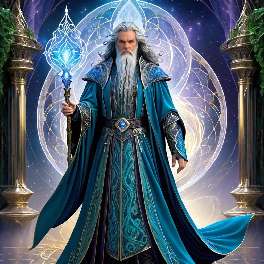 Hyper-Realistic Fantasy Wizard Illustration