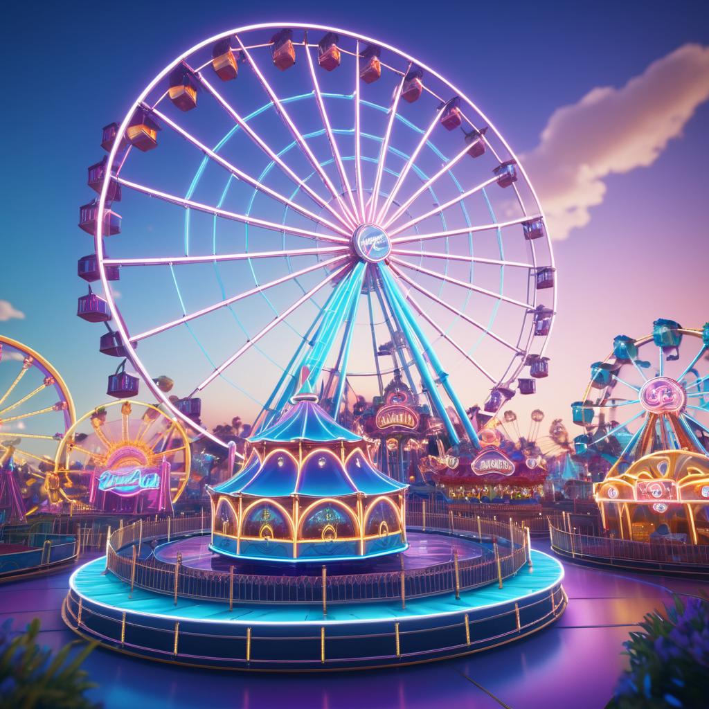 Dazzling Electric Opal Amusement Park